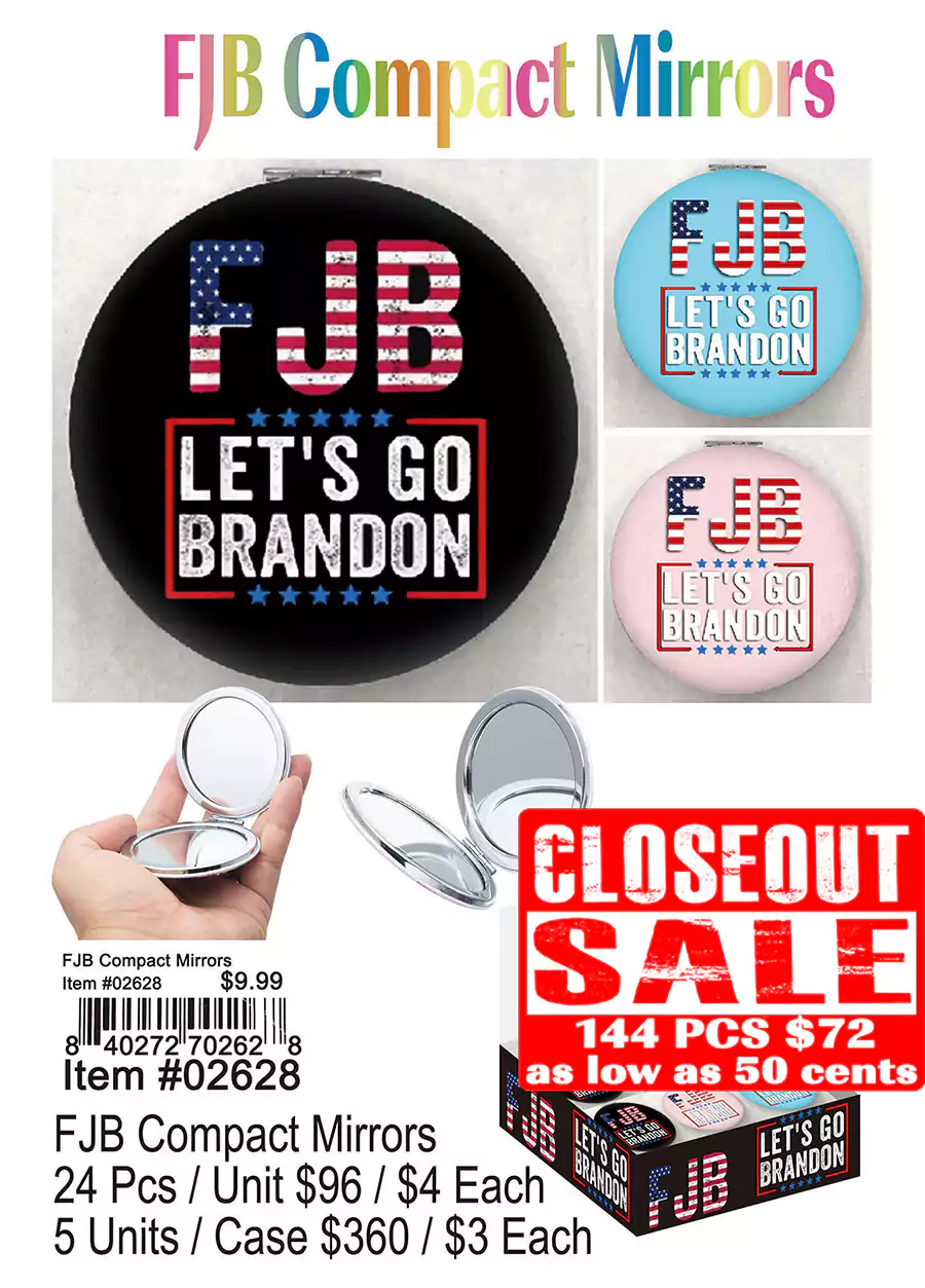 FJB Compact Mirrors - Closeout 144 Pcs.